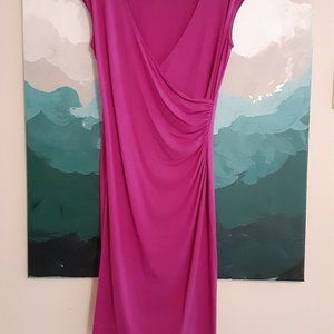 Ann Taylor dress, magenta, size M.